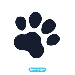 paw print icon. animal paw footprint symbol template for graphic and web design collection logo vector illustration