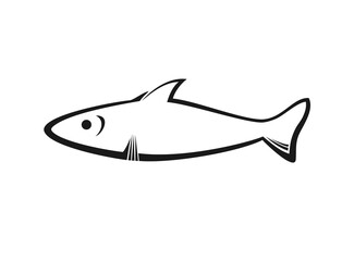 Creative design of flat fish illustration