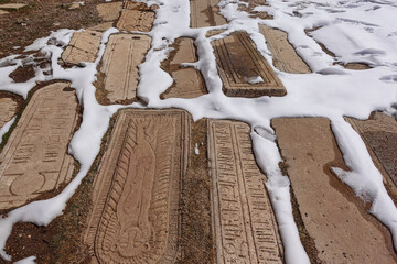 Orbelian Medieval Tombstones at Noravank Monastery - Armenia