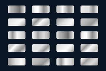 Set silver gradients, platinum background swatches.