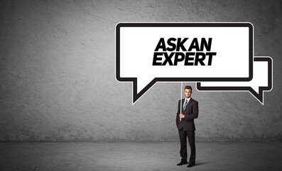 Fototapeta premium business person in casual holding road sign