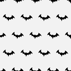 Obraz premium Bats Pattern. Black Bats Wallpaper Pattern.