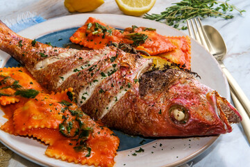 Whole Red Snapper Dinner