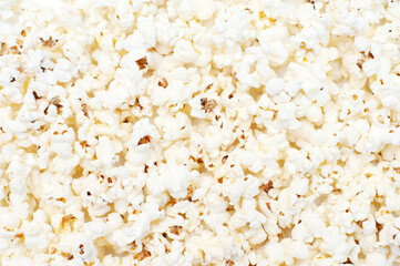 Popcorn. White popcorn background 