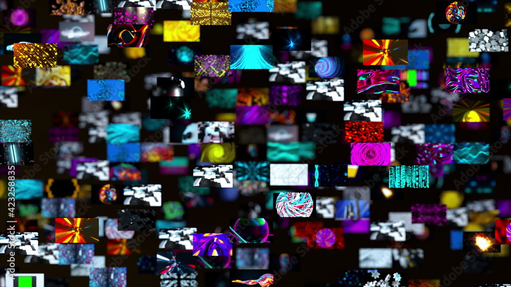 Poster bright futuristic swirls with linear 3d render waves flares in outer space. cover more scenes of fal