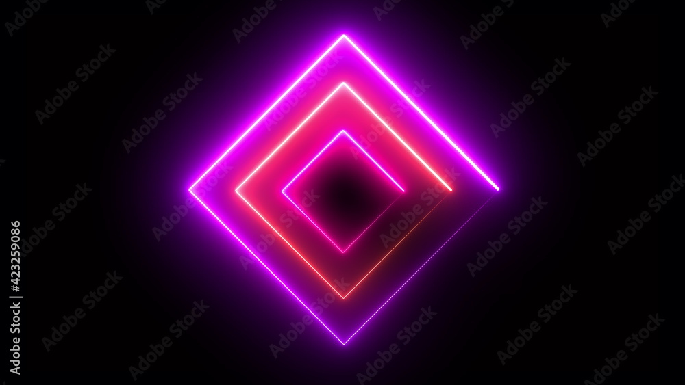 Poster glowing lines 3d render of energy in electric musical movement. expanding waveform of dynamic flow w