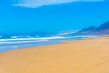 Cofete beach at Fuentevertura, Canary Islands, Spain