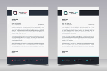 Letterhead design template. Creative and elegant modern business A4 letterhead template for your project design. Illustration vector