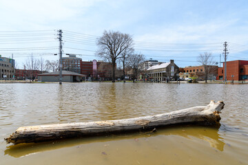 Fredericton New Brunswick Flood 2018 Officers' Square