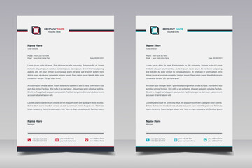 Letterhead design template. Creative, minimalist and clean modern business A4 letterhead template design for your project. Illustration vector