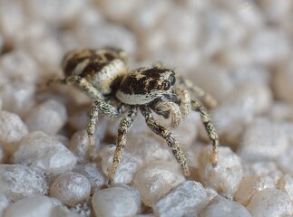 little zebra spider on the wall