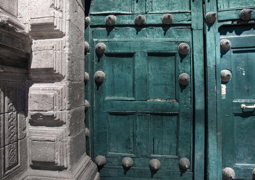 Cusco Peru door detail.   