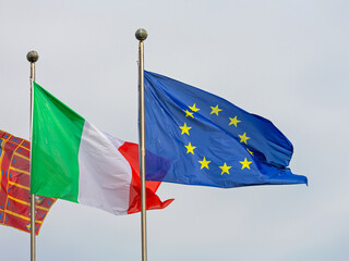 Flags EU Italy