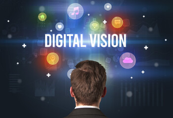 Rear view of a businessman