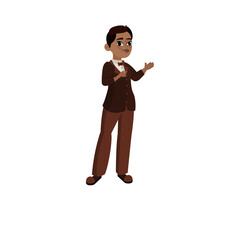 Isolated african american business man - Vector illustration