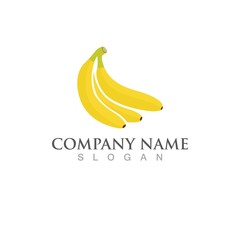 Obraz na płótnie Canvas Banana logo and symbol vector image