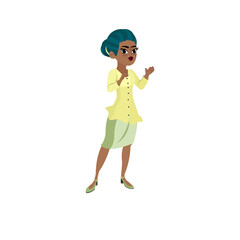 Isolated african american business woman - Vector illustration