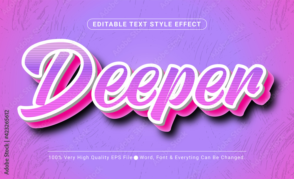 Poster 3d smooth holographic color text effect, editable text font effect