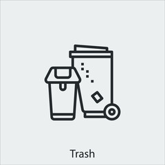 trash icon vector sign symbol