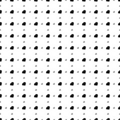 Square seamless background pattern from black boxing gloves symbols are different sizes and opacity. The pattern is evenly filled. Vector illustration on white background