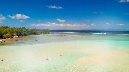 Foto op Canvas Gabriel Island, Mauritius. Aerial view from drone on a beautiful sunny day © jovannig