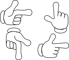 index fingers pointing in different directions