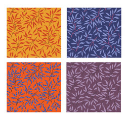 Trendy seamless pattern with leaves . For dresses, t-shirt, wallpaper, decorative paper and other design.
