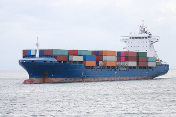 Container Ship in Sea