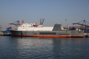 Fototapeta premium Cargo Ship in Port
