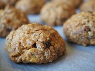 cookies on the baking tray