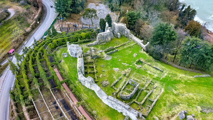 Petra Fortress in Batumi with drone, Adjara, Georgia
