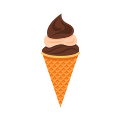 Ice cream icon, simple style, vector illustration on white background