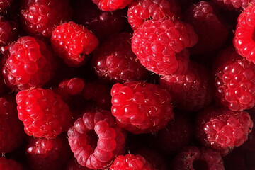 Raspberry. Bright natural delicious background