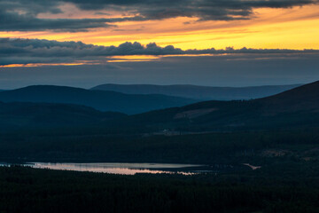 View from the Cairngorms towards Loch Morlich