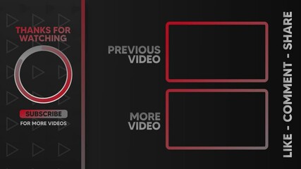 YouTube End Screen Video Template V2