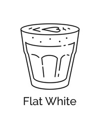 Vector illustration of Flat White coffee
