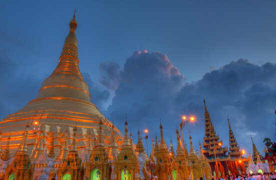 Shwedagon Pagoda, located in Yangon, is the most sacred Buddhist pagoda in the country of Burma (Myanmar)  
