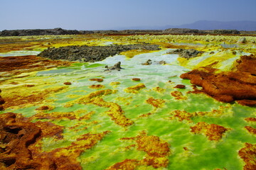 Paysage volcanique de Dallol en Ethiopie