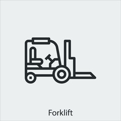 forklift truck icon vector sign symbol