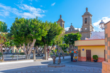Obraz premium Parish church of San Sebastian in the old town of Aguimes, Gran Canaria, Canary islands, Spain