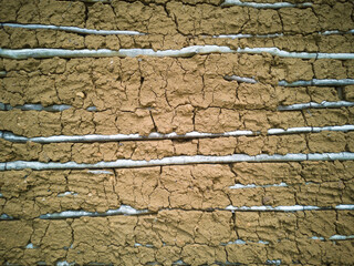 Background with wall texture made of mud
