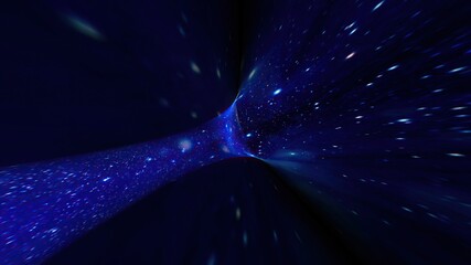 Dive through fast hyper warp  stars tunnel