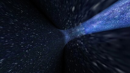 Dive through fast hyper warp  stars tunnel