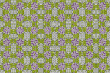 モザイク技法による幾何学的な模様のデザイン