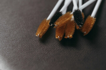 Tools for eyelash extensions on paper. Accessories for the eyelash.