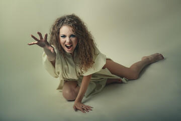 scary mad woman