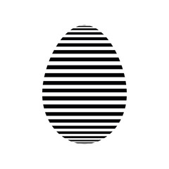 Easter egg - black striped pattern