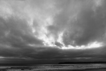 Cloudy on the beach San Diego