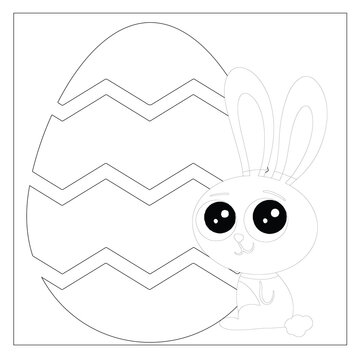 easter bunny face coloring pages