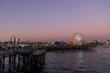 Obraz premium Santa Monica beach in sunrise